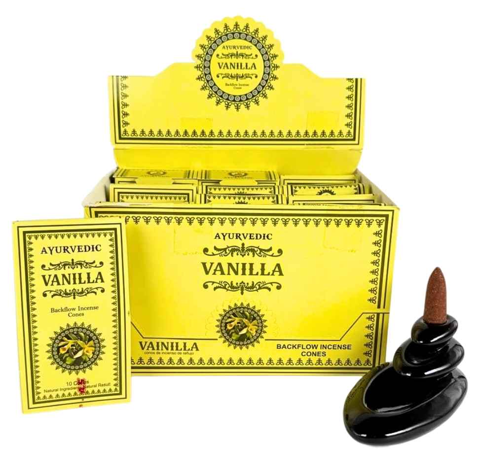 Cônes de débit encens de vanille ayurvédique